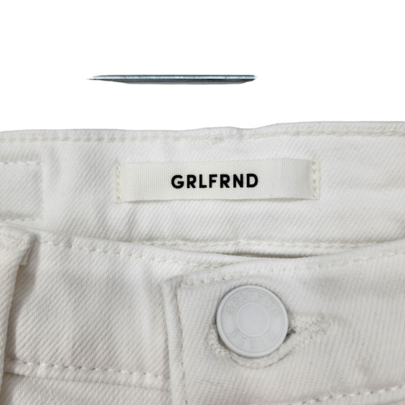 GRLFRND Super High Rise Skinny Ankle Cotton Jeans Karolina in White Sky Size 27 - Picture 3 of 5